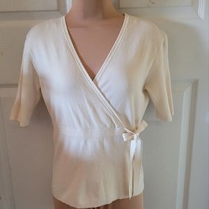Unworn surpliced knit top